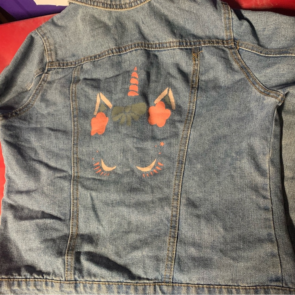 Kids Denim Unicorn Jacket